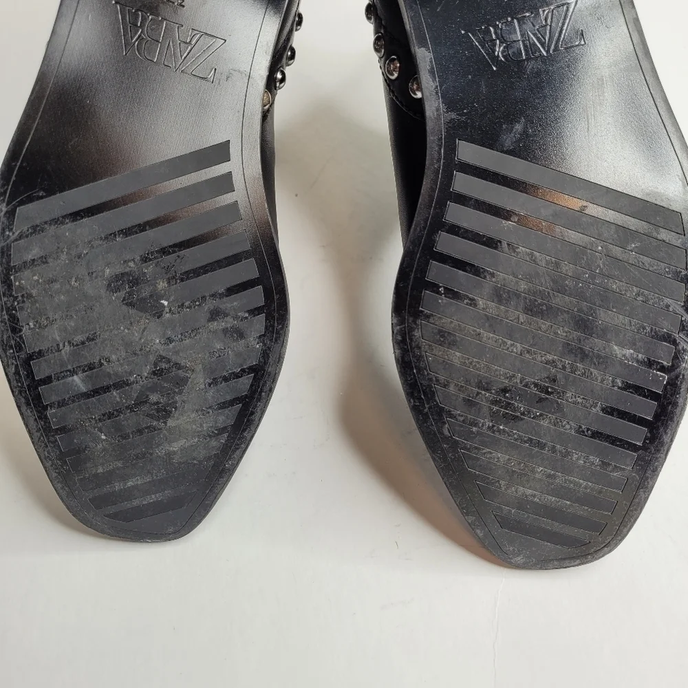 Zara Black Studded Booties - Picture 6 of 13